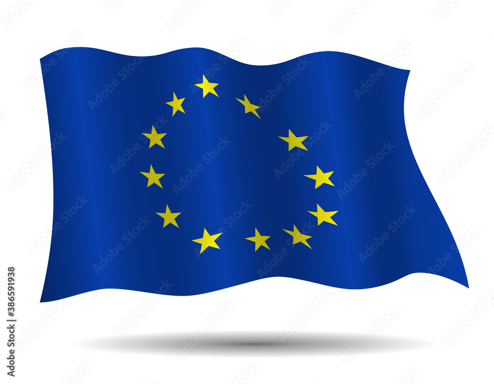 Europian Union Flag Vector Closeup Illustration Europian Union Flag Vector Closeup Illustration