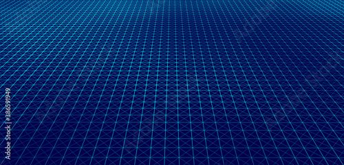 Abstract background dots and lines. Futuristic plexus dynamic wave. 3D rendering