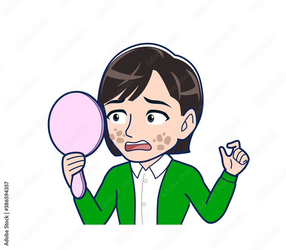 Beautiful woman in a green cardigan