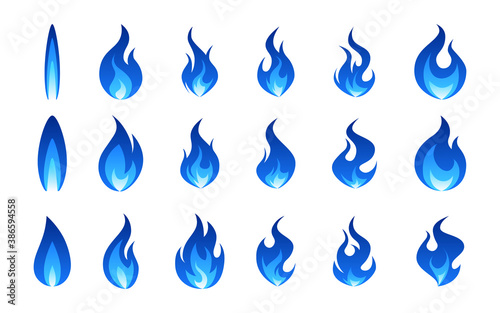 Gas fire flame, vector illustration in flat style