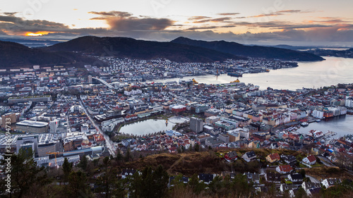 View of Bergen from Mount Floyen, Norway, Bergen. © Tomasz Wozniak