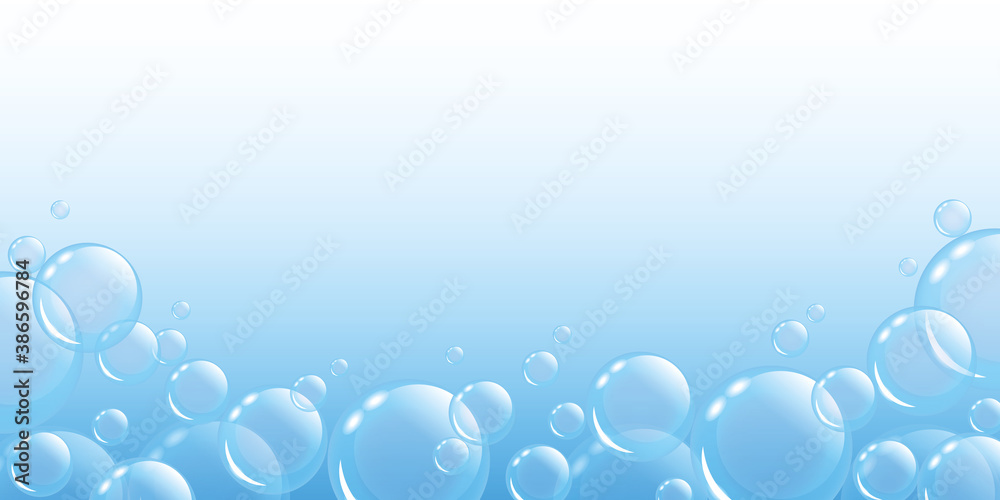 transparent soap bubble background border vector illustration EPS10