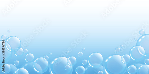 transparent soap bubble background border vector illustration EPS10
