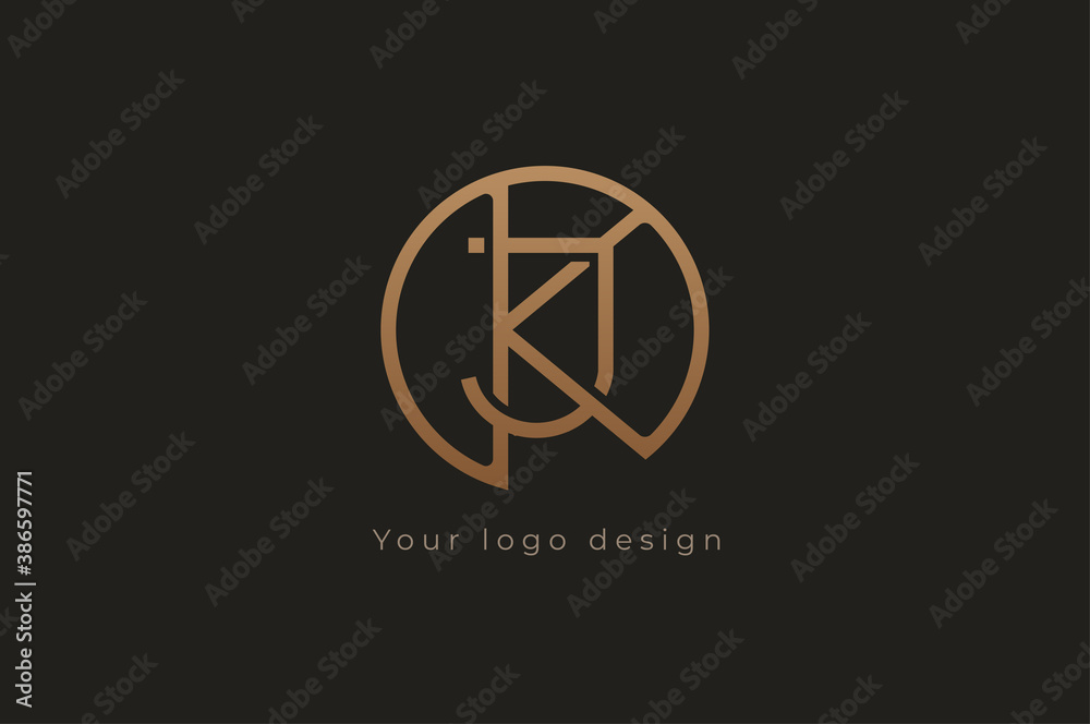 Abstract initial letter K and J logo, usable for branding and business logos, Flat Logo Design Template, vector illustration Abstract initial letter K and J logo, usable for branding and business logos, Flat Logo Design Template, vector illustration