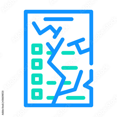 spoiled newsletter color icon vector illustration sign