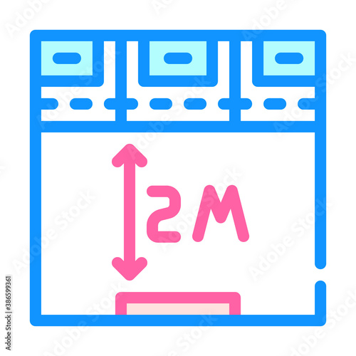 keeping distance color icon vector illustration sign