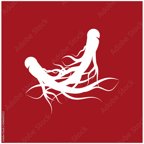 Ginseng Wave Logo Template vector symbol