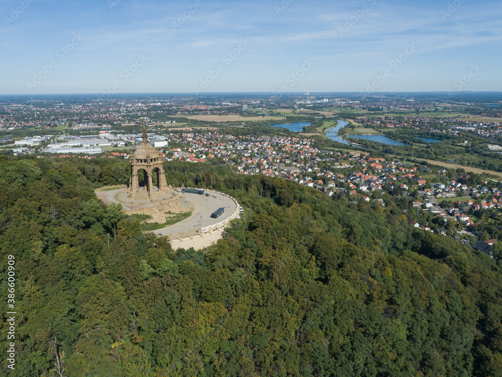 Kaiser Wilhelm Denkmal in Porta Westfalica, Kreis Minden-Lübbecke, Nordrhein-Westfalen