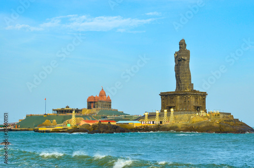 view of the kanyakumari statue photo