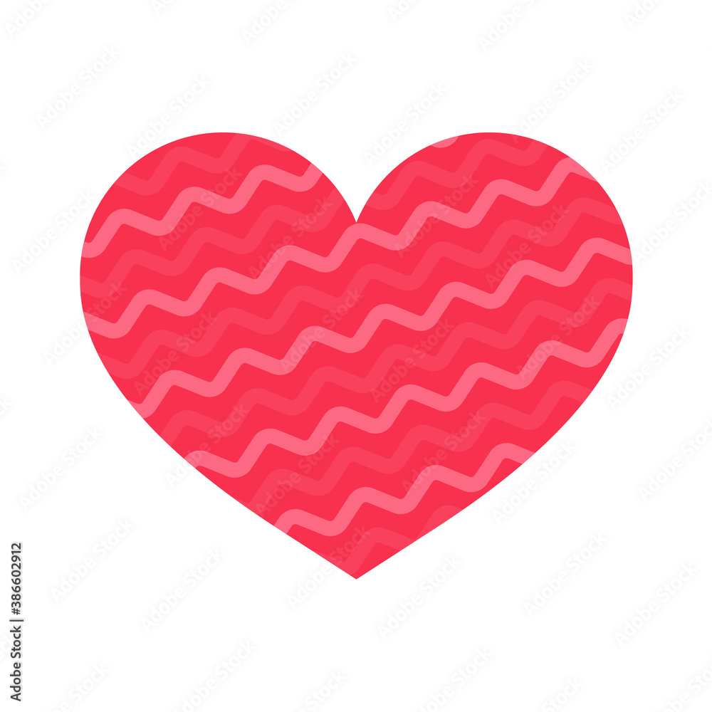 Heart with beautiful wavy lines. Heart with beautiful wavy lines.