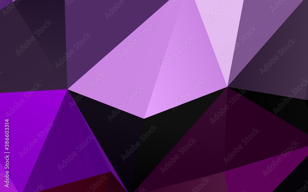 Obraz premium Light Purple vector blurry triangle pattern.