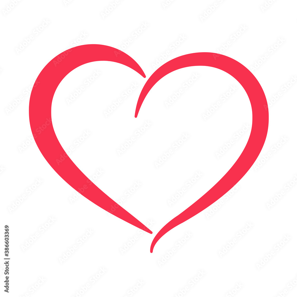 Hand drawn heart shaped pattern.