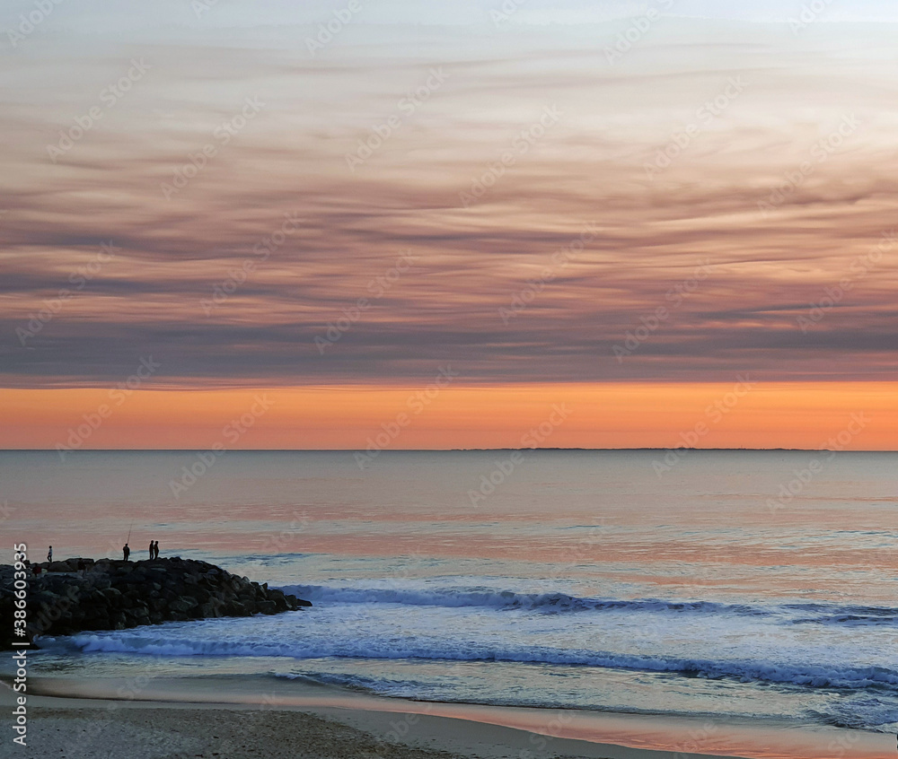 Obraz premium Beach Sunset, Western Australia with Jetty