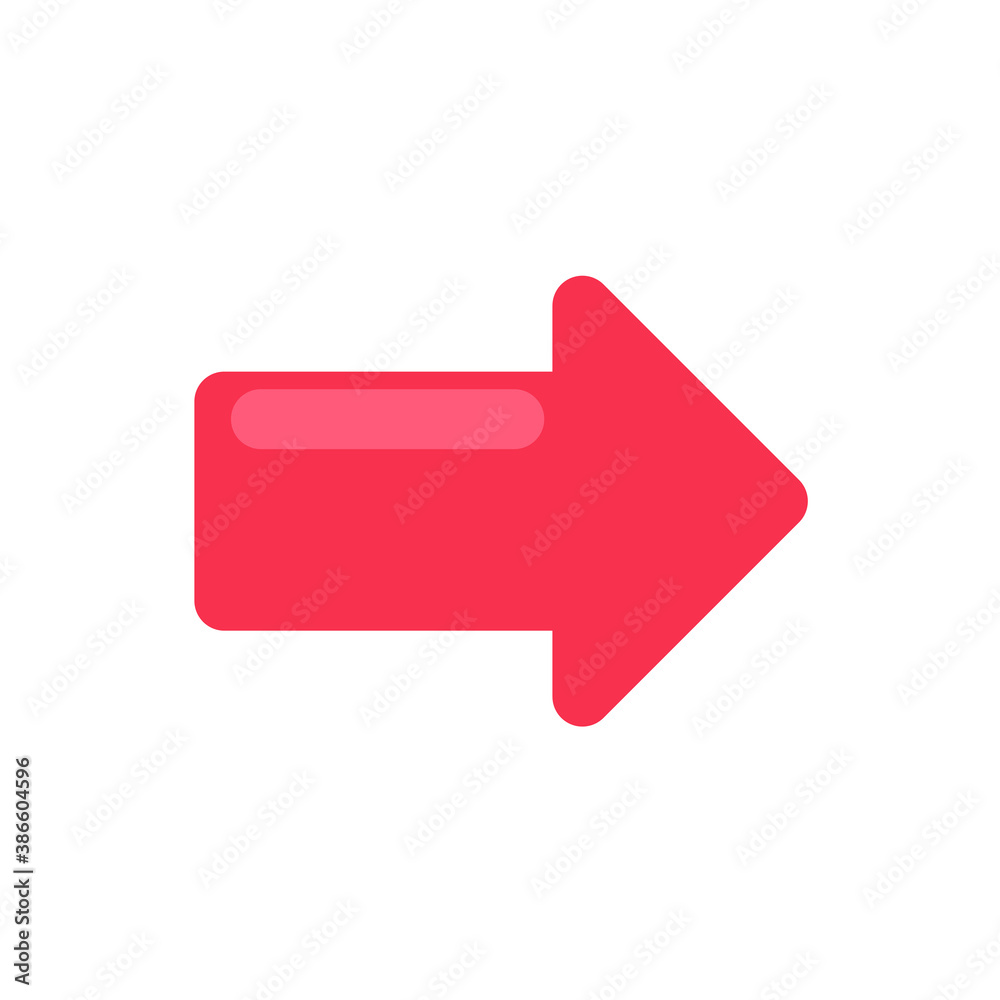 Black arrow icon pointing forward direction. Black arrow icon pointing forward direction.