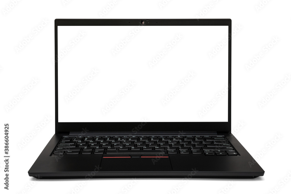 Black modern laptop