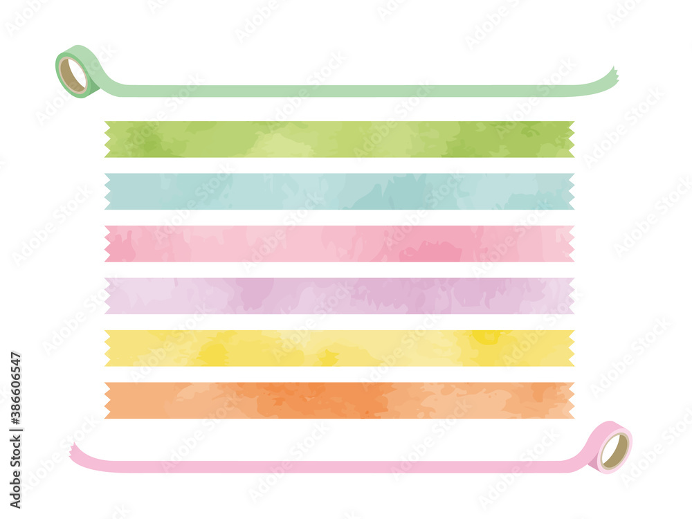 マスキングテープ風ライン素材のセット Stock Vector Adobe Stock