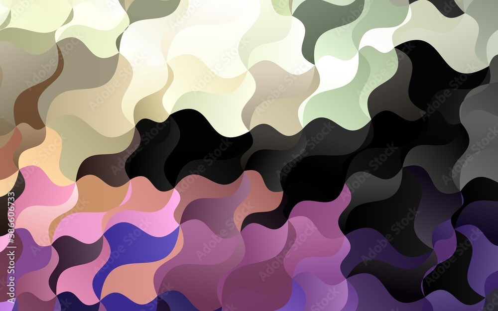 Dark Green, Red vector pattern with bent ribbons. Dark Green, Red vector pattern with bent ribbons.