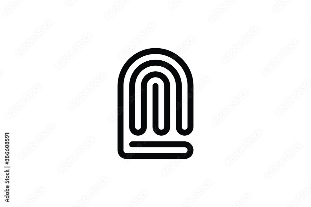 Police Outline Icon - Fingerprint Police Outline Icon - Fingerprint