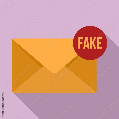 Fake mail news icon. Flat illustration of fake mail news vector icon for web design