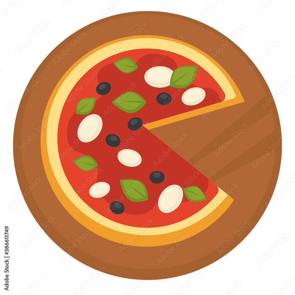 Italian cuisine pizza with tomato sauce and olives Italian cuisine pizza with tomato sauce and olives