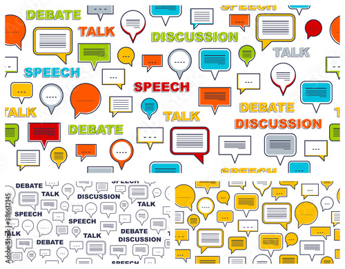 Speech bubbles seamless vec...