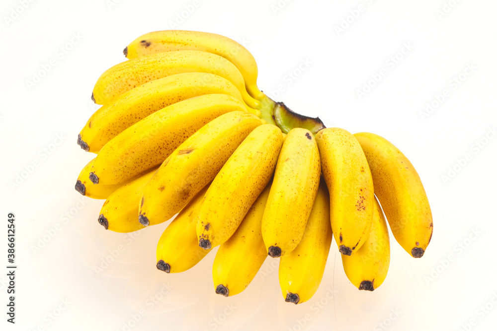 Ripe sweet Mini banana heap Ripe sweet Mini banana heap