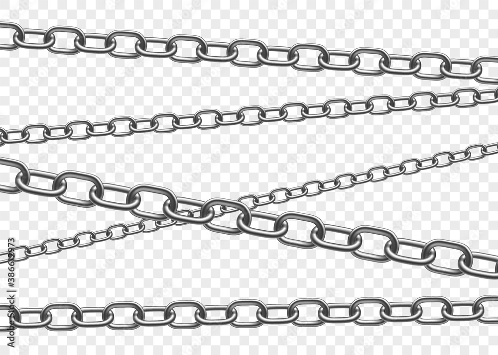 Metal chains or shackles isolated on a transparent background Stock Vector  | Adobe Stock