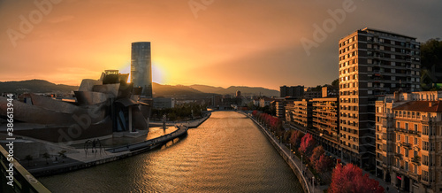 Sunset autumn Bilbao