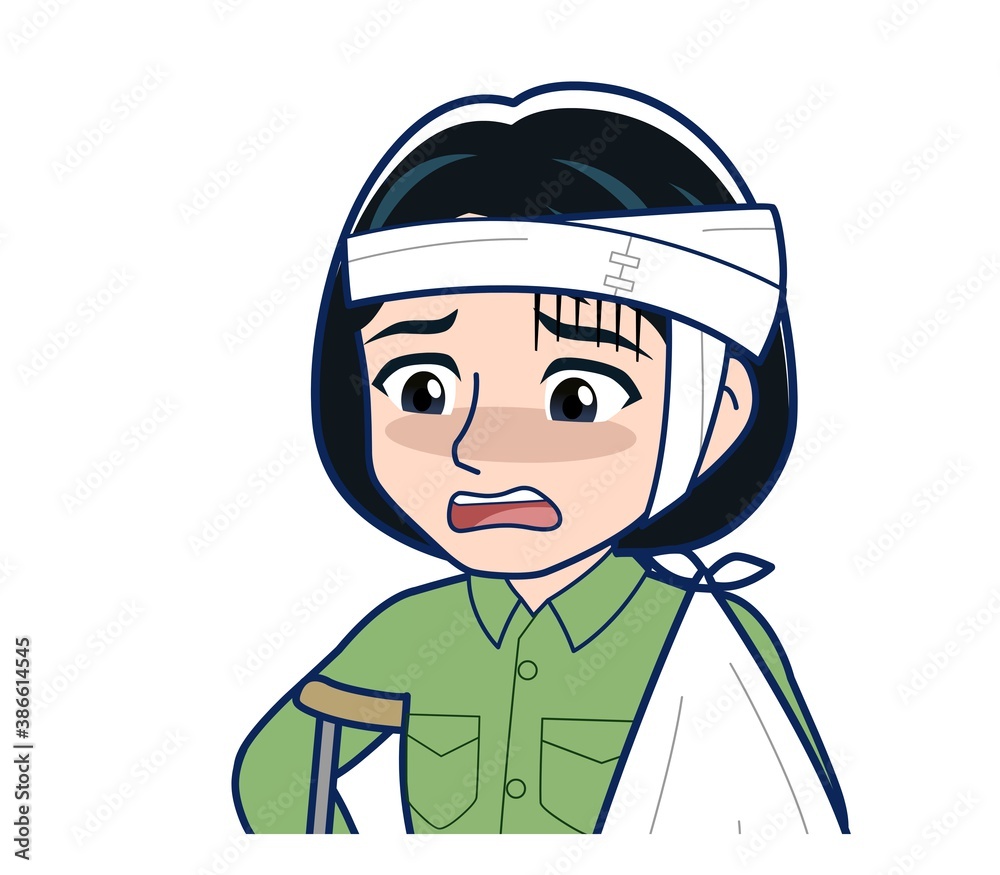 Young woman in green work clothes Young woman in green work clothes