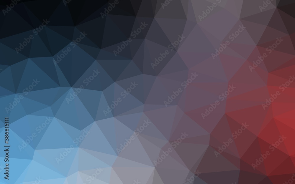 Dark Blue, Red vector polygon abstract layout. Dark Blue, Red vector polygon abstract layout.