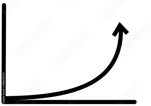 growth vector thin line icon for app and website