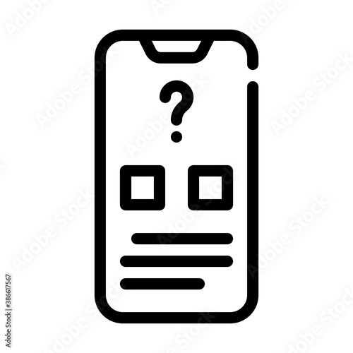 electronic voting line icon vector illustration sign