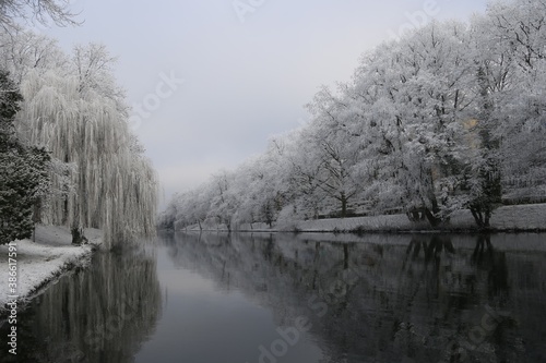 Winter Landscape in the City of Heilbronn am Neckar in Germany, Europe © Marc Stephan
