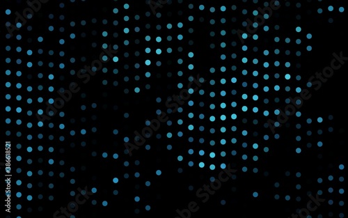 Dark BLUE vector background with bubbles. © Dmitry