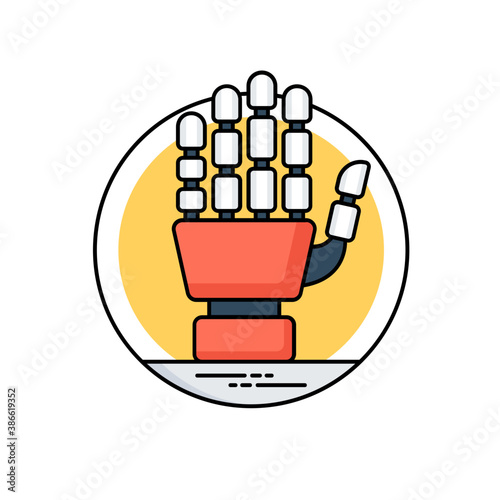 
Cybernetic limb with artificial intelligence working in virtual world
