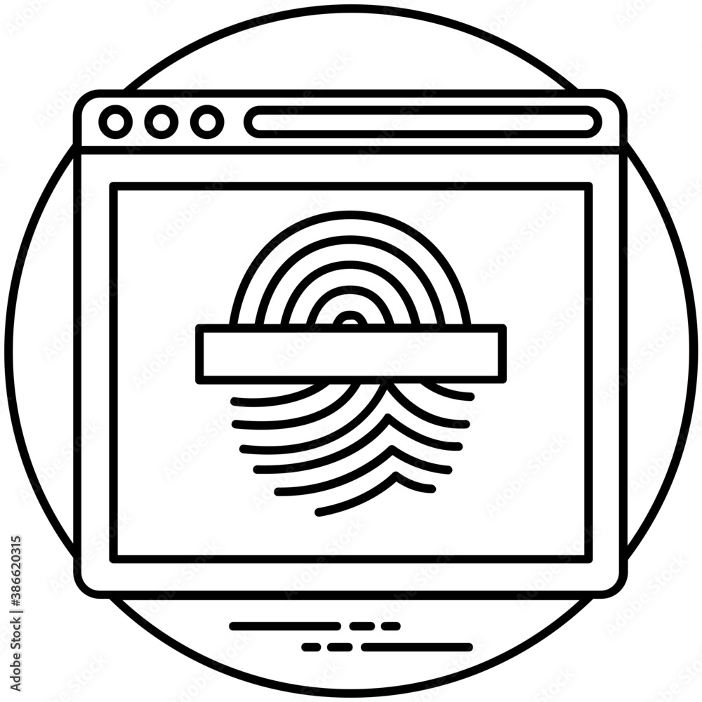 Electronic fingerprinting. Biotechnology concept, flat icon
Electronic fingerprinting. Biotechnology concept, flat icon