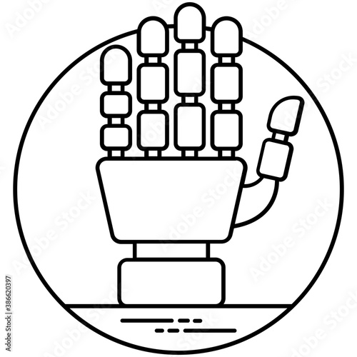 
Cybernetic limb with artificial intelligence working in virtual world

