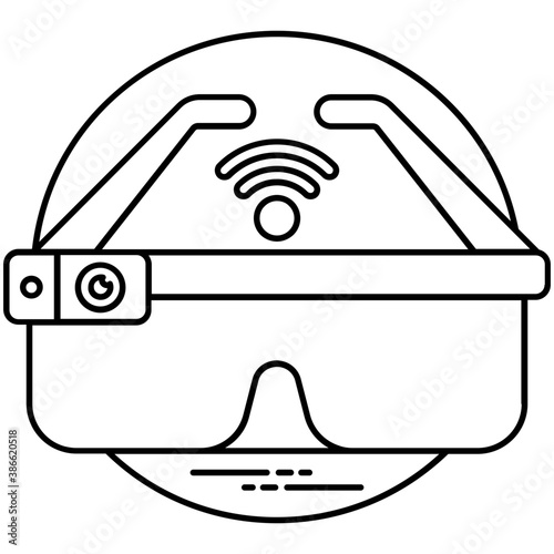 
Head mounted device virtual reality glasses provides virtual reality for the wearer
