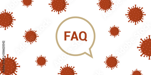 corona virus faq covid-19 banner background vector illustration EPS10