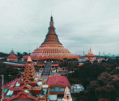 The Global Vipassana Pagoda is a Meditation Dome Hall with a capacity to seat around 8,000 Vipassana meditators near Gorai, North-west of Mumbai, Maharashtra, India.