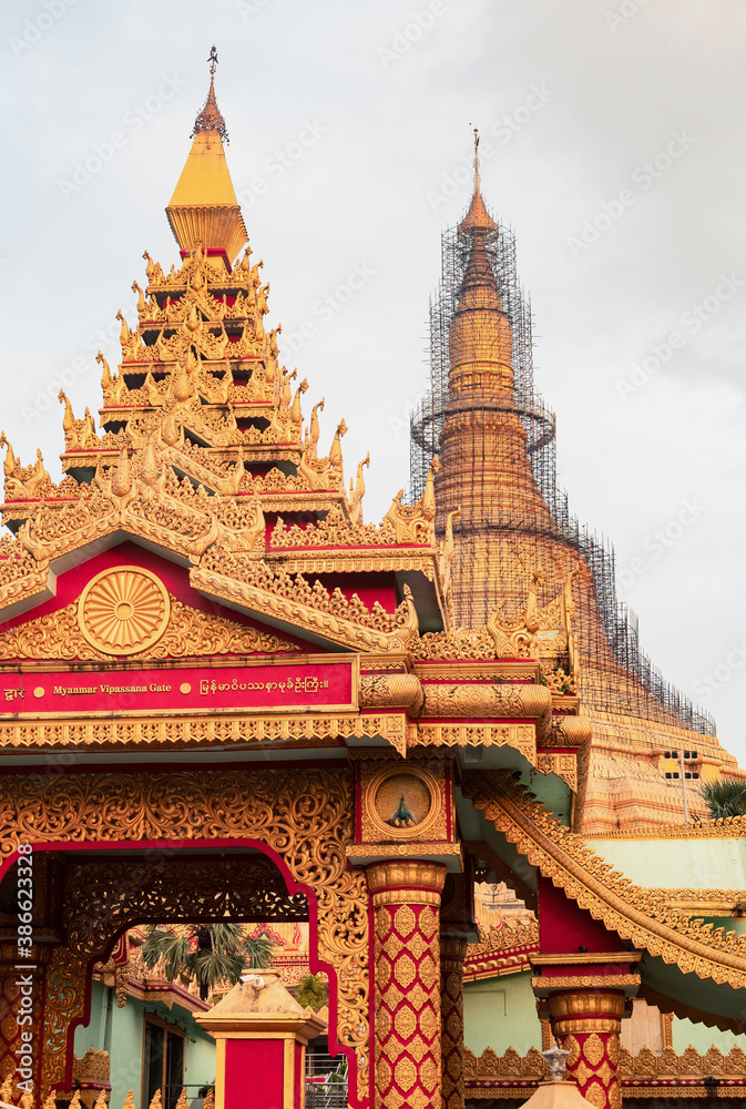 The Global Vipassana Pagoda is a Meditation Dome Hall with a capacity to seat around 8,000 Vipassana meditators near Gorai, North-west of Mumbai, Maharashtra, India. The Global Vipassana Pagoda is a Meditation Dome Hall with a capacity to seat around 8,000 Vipassana meditators near Gorai, North-west of Mumbai, Maharashtra, India.