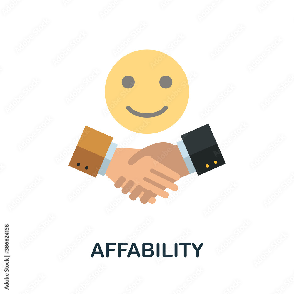 Affability icon. Simple element from business growth collection. Creative Affability icon for web design, templates, infographics and more Affability icon. Simple element from business growth collection. Creative Affability icon for web design, templates, infographics and more