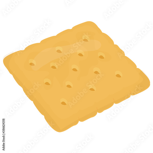 
A simple flat icon design of a Peanut butter cookie

