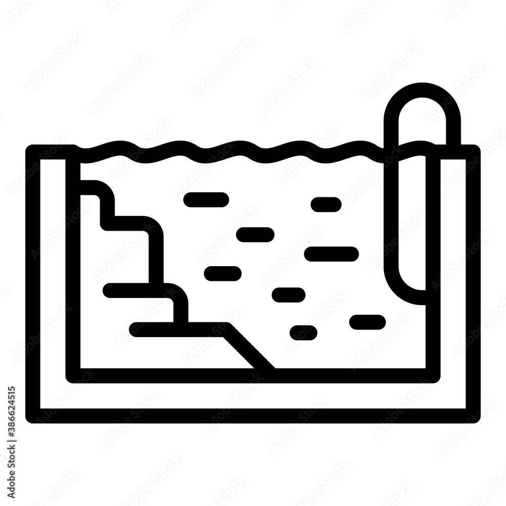 Aqua pool icon. Outline aqua pool vector icon for web design isolated on white background Aqua pool icon. Outline aqua pool vector icon for web design isolated on white background