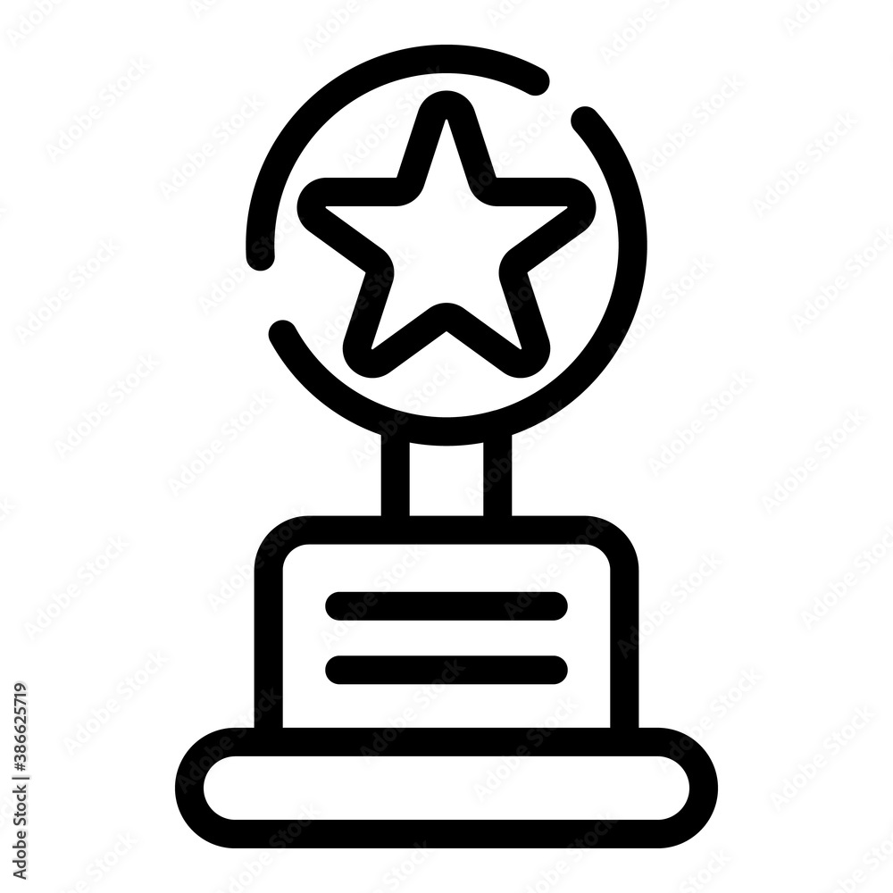 Movie award icon. Outline movie award vector icon for web design isolated on white background Movie award icon. Outline movie award vector icon for web design isolated on white background