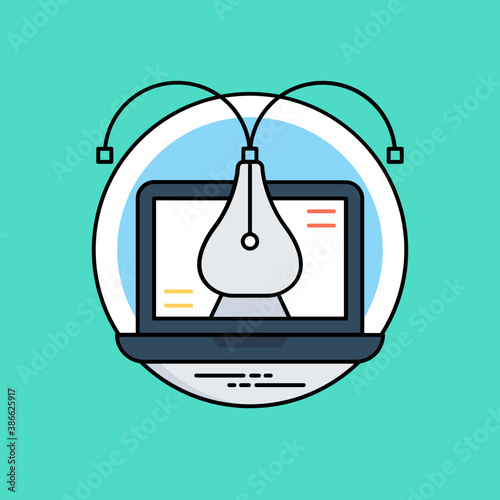 
Keyboard, vector heart and vector tool of designing software, throwing light on design ideology 
