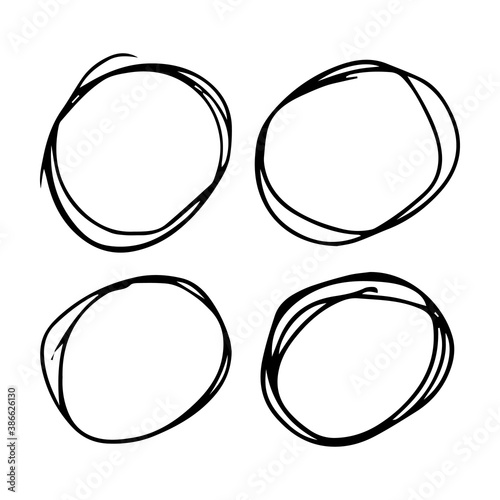 Hand drawn scribble circle
