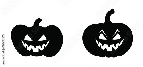 Happy halloween party Pumpkin face. Funny flat vector signs. 31 october fest, horror. Pumpkins icons. Emotion smiley, smile, emoji emoticons faces. Creepy, Fly bat pictogram.