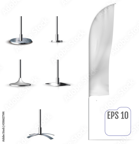 White flex or winder banner flag