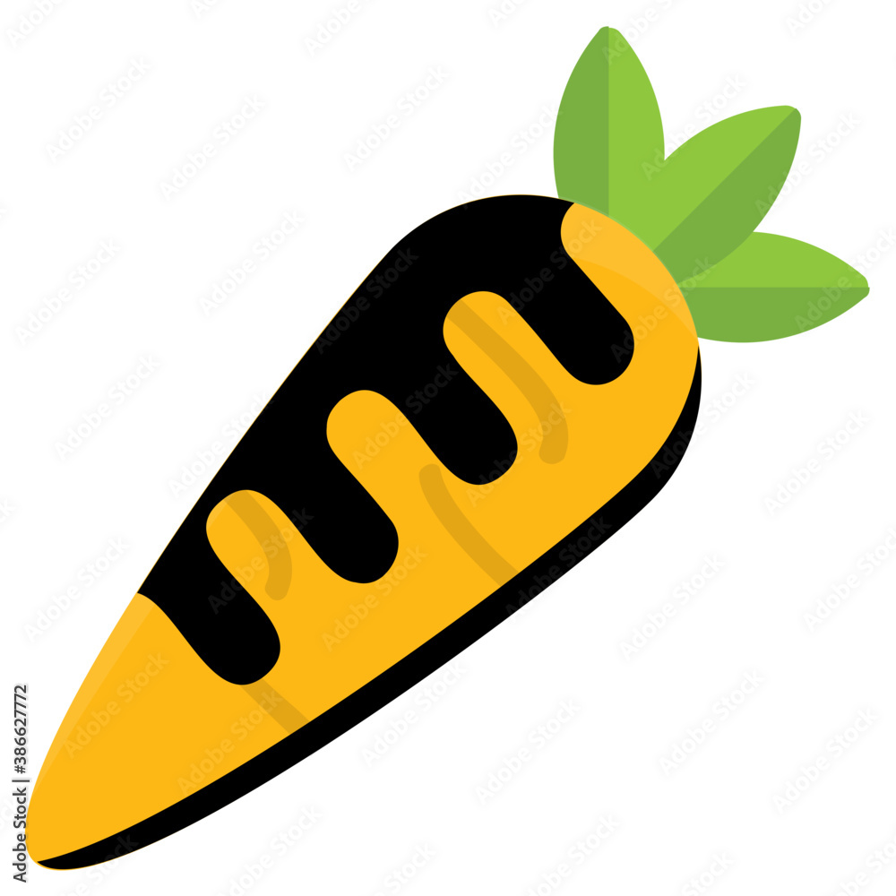 Conical shape with leafs on edge, icon for carrot
Conical shape with leafs on edge, icon for carrot